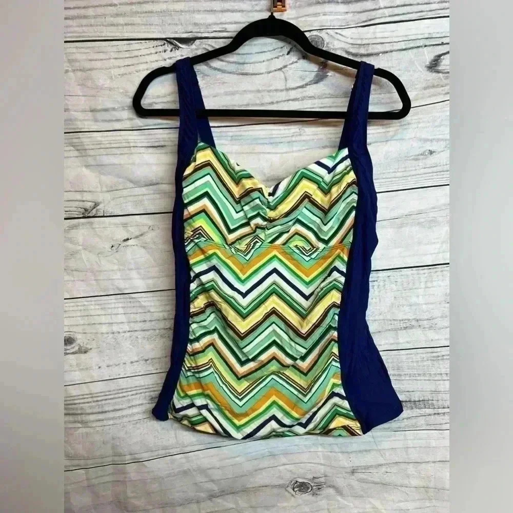 Alex Marie chevron print sleeveless tankini NWT